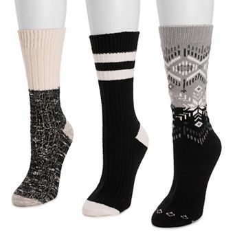 Women's MUK LUKS 3-Pack Crew Socks