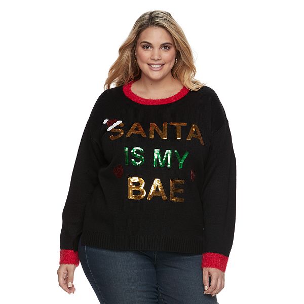 Plus Size Fashion Avenue US Sweaters Applique Ugly Christmas