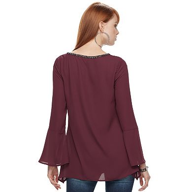 Women's Juicy Couture Cut-Out Bell Sleeve Top