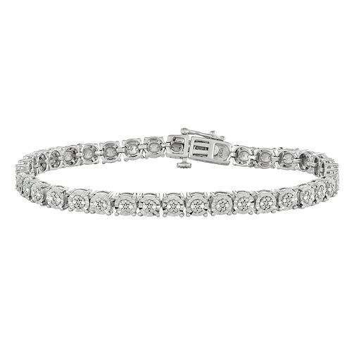 Sterling Silver 1/4 Carat T.W. Diamond Tennis Bracelet