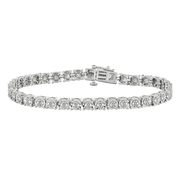 Sterling silver and diamond deals tennis bracelet