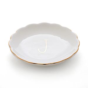 LC Lauren Conrad Monogram Scalloped Trinket Tray