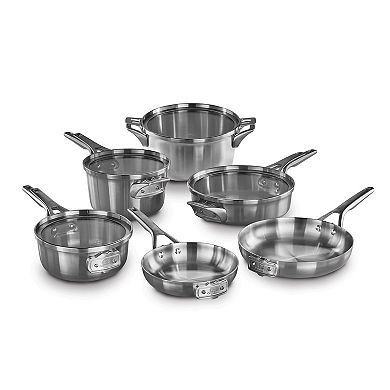 Calphalon Premier Space Saving 10pc Stainless Steel Cookware Set