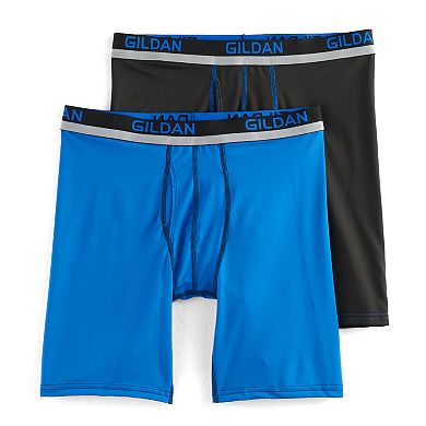 Men's Gildan 2-pack PolyStretch Long-Leg Boxer Briefs