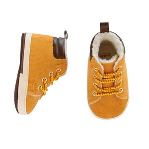 Baby Boy Carter's Tan High-Top Work Boot Crib Shoes