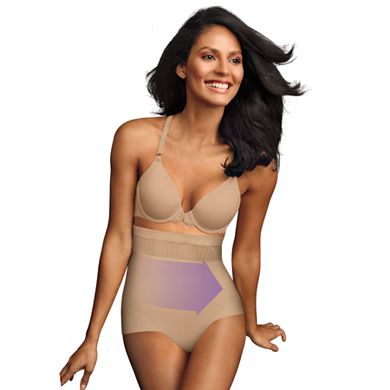 Maidenform Shapewear Firm Foundations Stay Put High-Waisted Shaping Brief DM0040