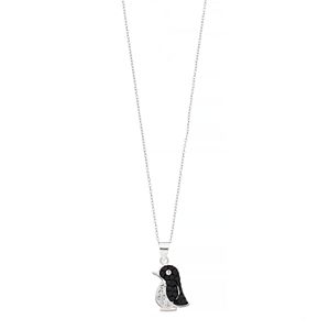 Charming Girl Kids' Sterling Silver Crystal Penguin Pendant