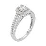 Simply Vera Vera Wang 14k White Gold 1/2 Carat T.W. Diamond Cluster Halo Engagement Ring