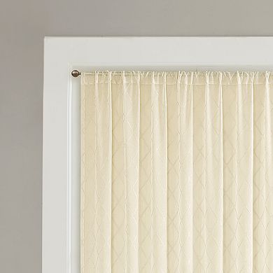Madison Park 1-Panel Iris Diamond Sheer Patio Window Curtain