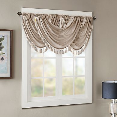 Madison Park Juline Waterfall Embellished Valance