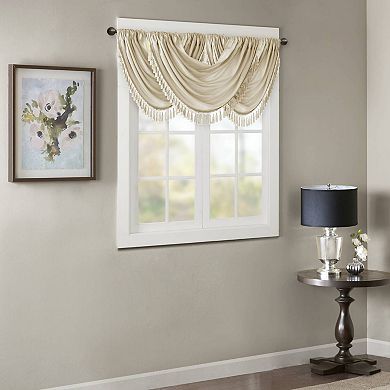 Madison Park Juline Waterfall Embellished Valance