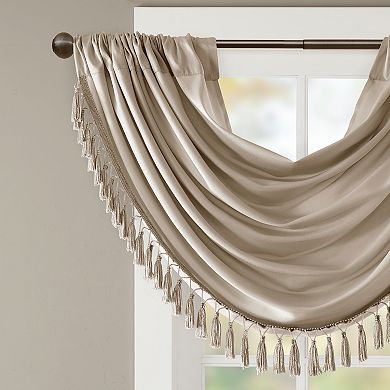 Madison Park Juline Waterfall Embellished Valance