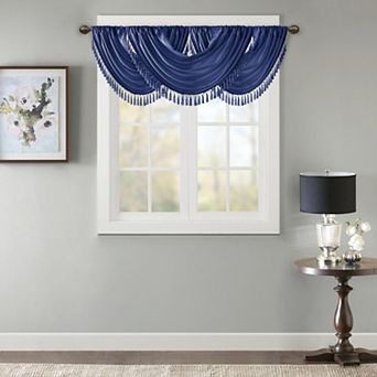 Madison Park Juline Waterfall Embellished Window Valance