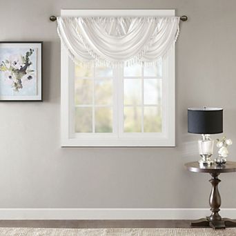 Madison Park Juline Waterfall Embellished Window Valance