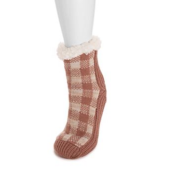 Women's MUK LUKS® Fairisle Gripper Crew Socks