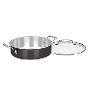 Cuisinart Black Stainless Steel 4-qt. Casserole Pan with Cover