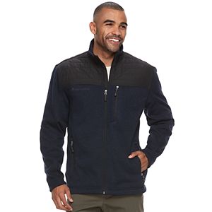 Big & Tall Free Country Colorblock Quilted Sweater Knit Jacket