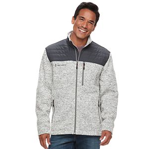 Big & Tall Free Country Colorblock Quilted Sweater Knit Jacket