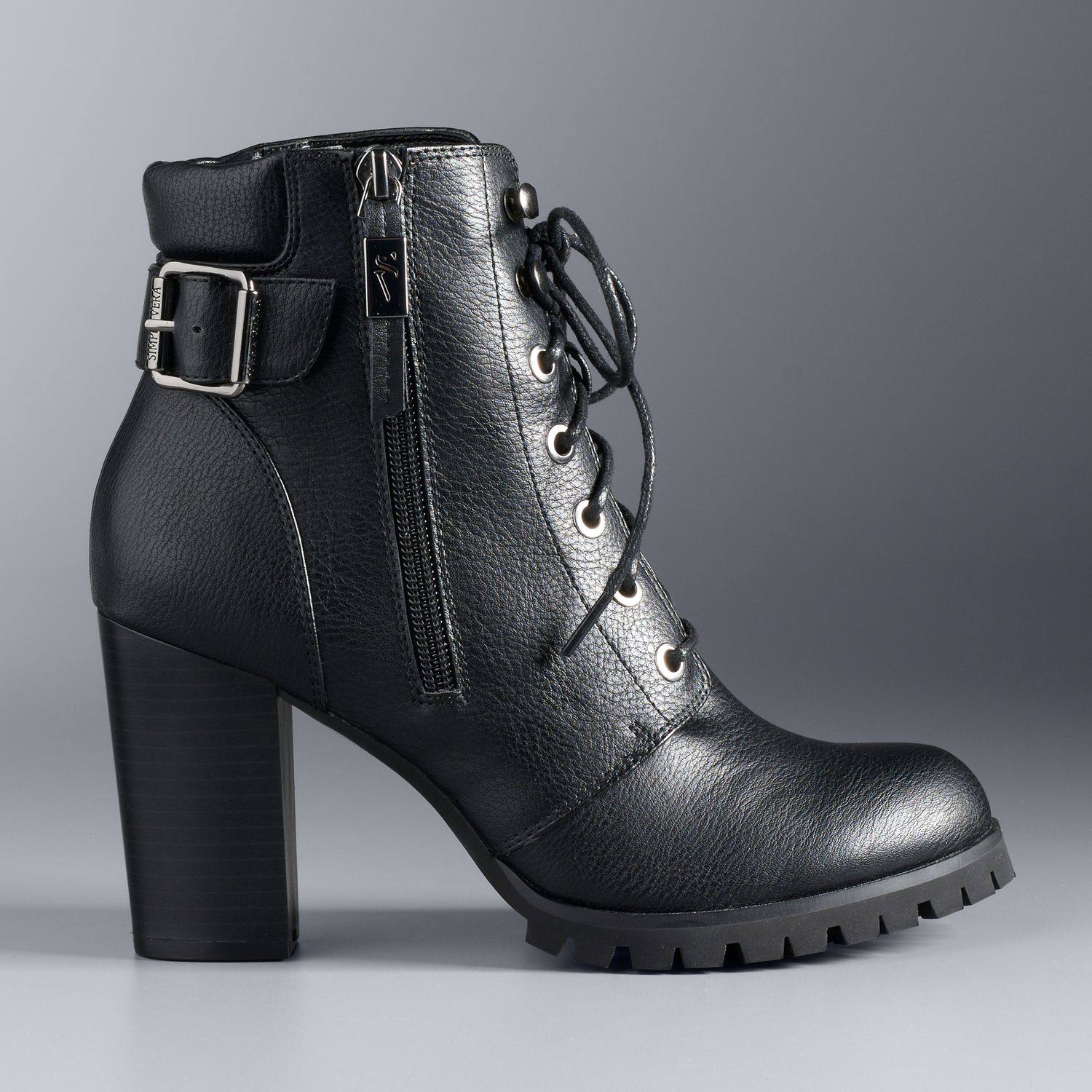 vera wang combat boots