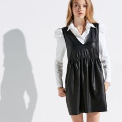 k/lab Cold-Shoulder Wrap Dress