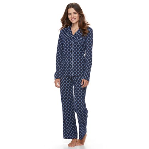 Petite Croft & Barrow® Pajamas ButtonDown Sleep Top & Pants 2Piece
