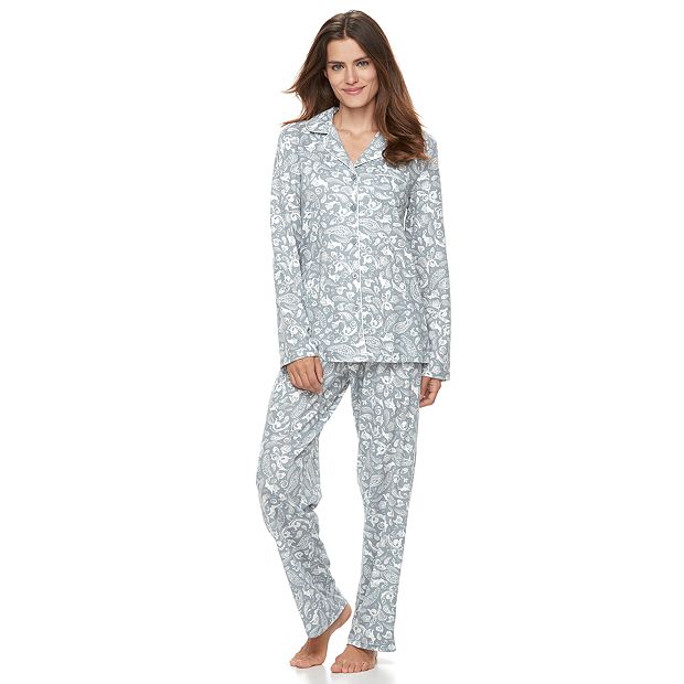 Women s Croft Barrow Pajamas Notch Collar PJ Set