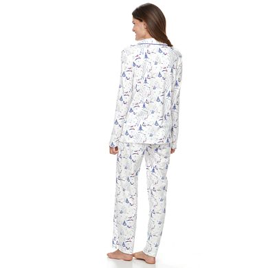 Women's Croft & Barrow® Pajamas: Notch Collar PJ Set