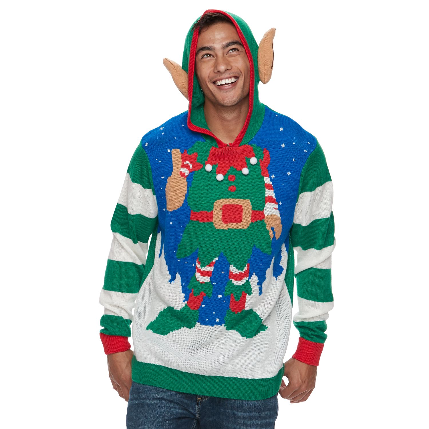 hooded ugly christmas sweater