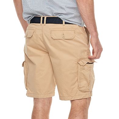 Big & Tall Sonoma Goods For Life® Modern-Fit Lightweight Twill Belted Cargo Shorts
