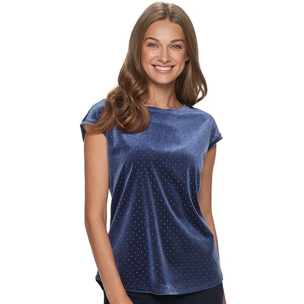 Bold Blue Crepe Made to Chill Top For Women