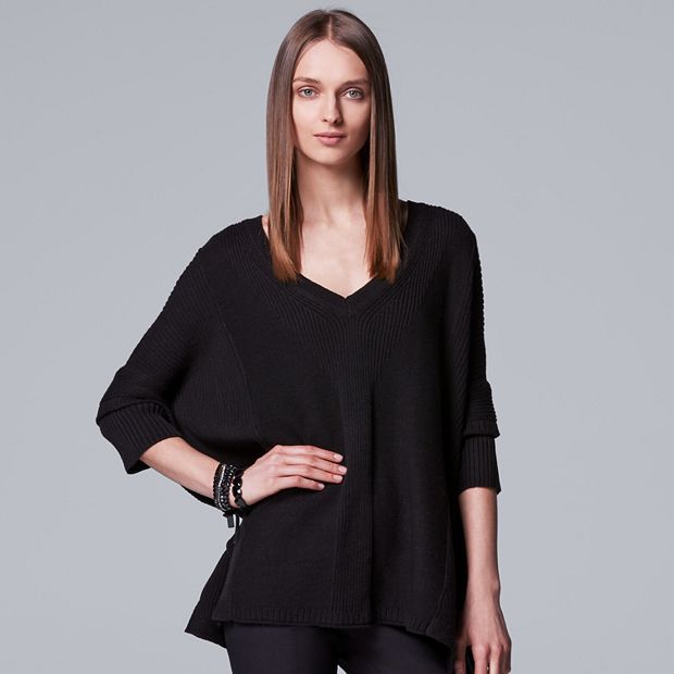 Vera wang poncho outlet sweater