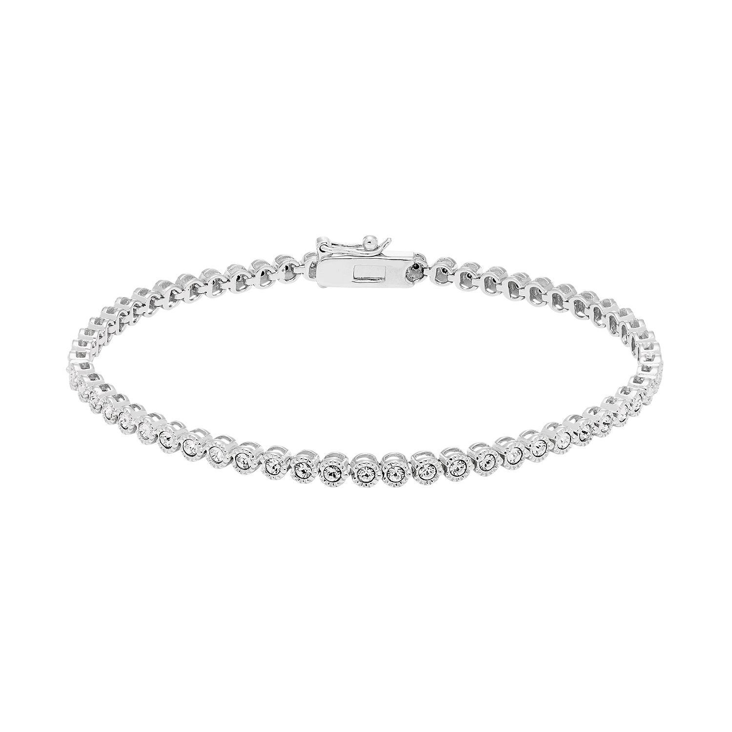 silver crystal bracelet