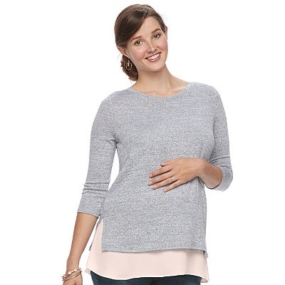 Maternity a glow Mixed Media Nursing Top