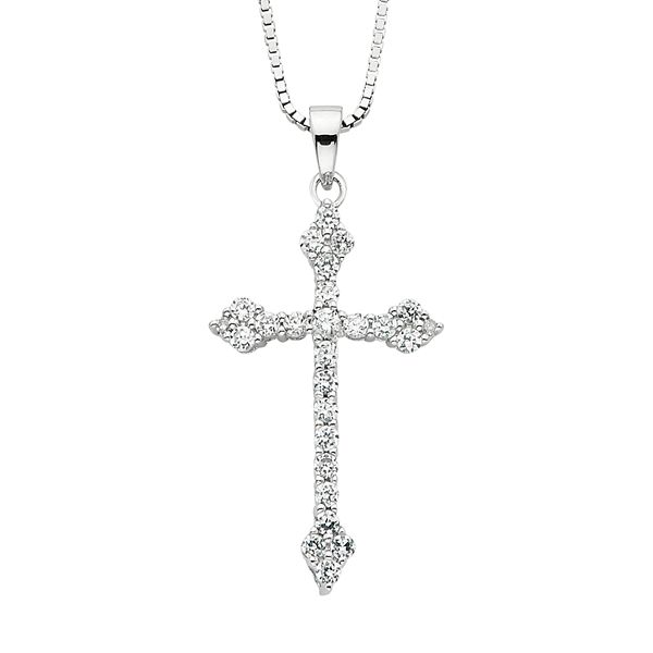 Diamond Splendor Crystal & Diamond Accent Sterling Silver Lock