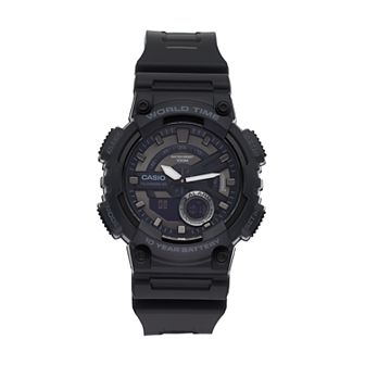 Casio Men's Telememo World Time Analog-Digital Watch - AEQ110W-1BV