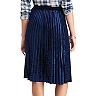 Chaps Women's Metallic Faux-Suede Pleated Midi Skirt