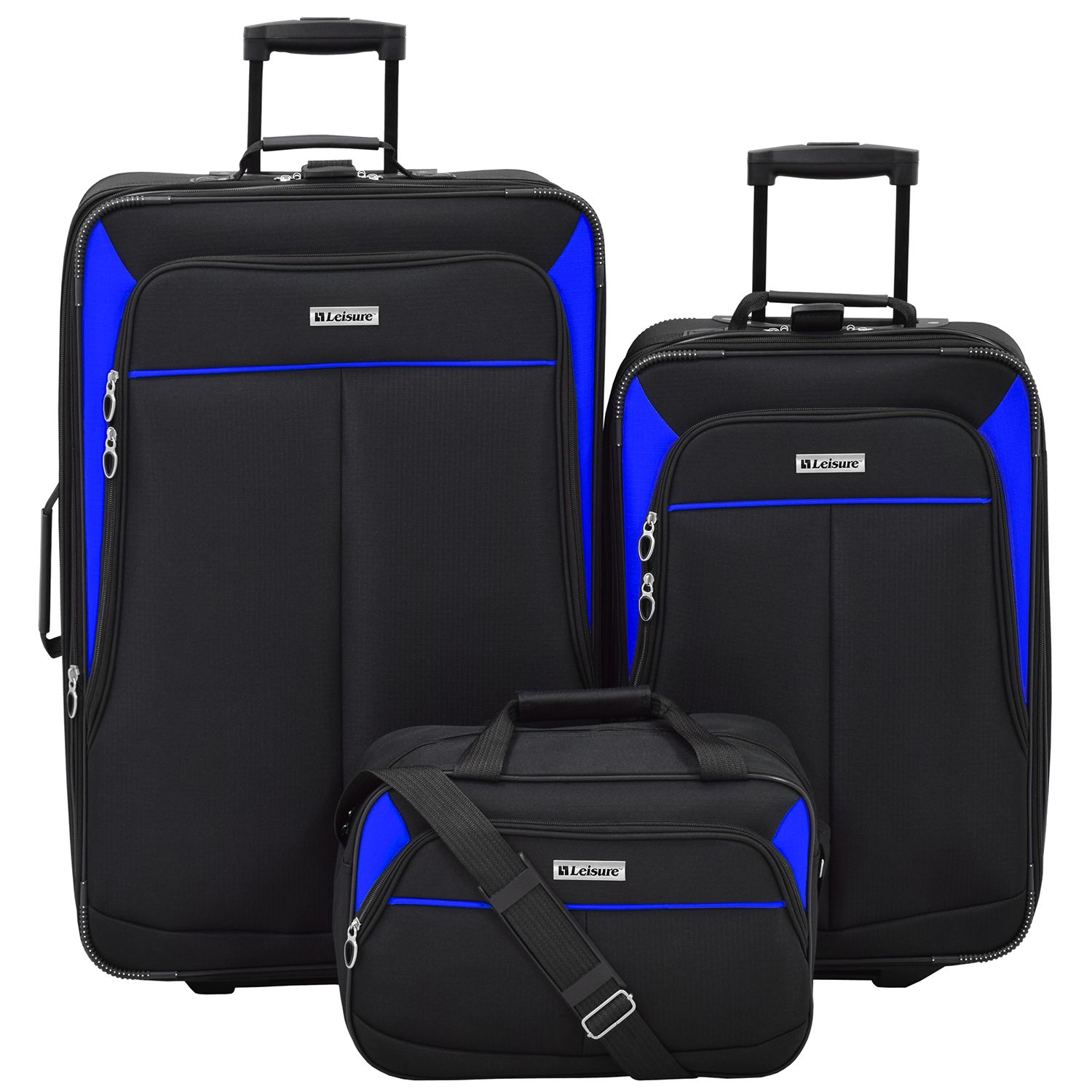 leisure voyager 3 piece luggage set