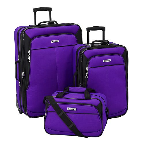 Leisure Voyager 3Piece Wheeled Luggage Set