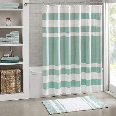 Madison Park Spa Waffle 3M Water Repellent Shower Curtain