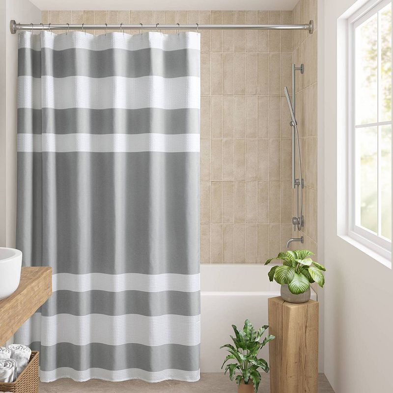 UPC 022164477870 product image for Madison Park Spa Waffle 3M Water Repellent Shower Curtain, Size: 36X72, Gray | upcitemdb.com