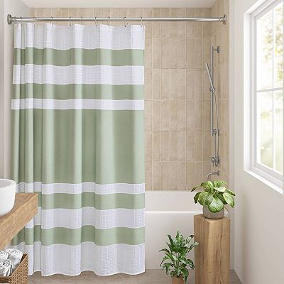 Madison Park Spa Waffle 3M Water Repellent Shower Curtain