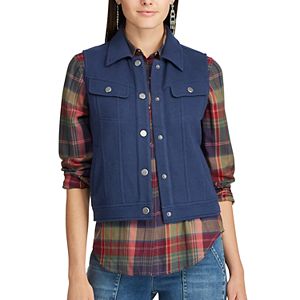 Women's Chaps Fleece Trucker Vest