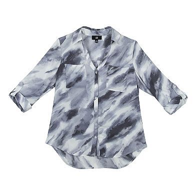 Juniors' IZ Byer Roll-Tab Shirt