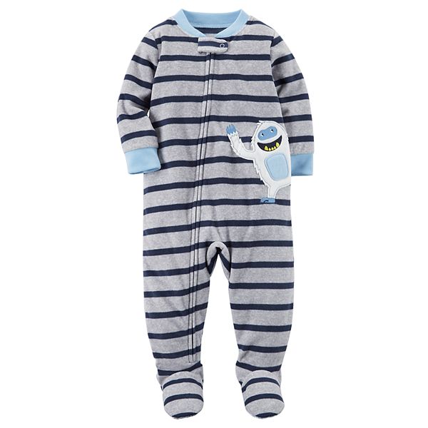 Baby Boy Carter's Print Fleece Footed Pajamas