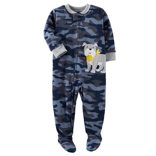 Toddler Boy Carter's Printed Fleece Footed Pajamas