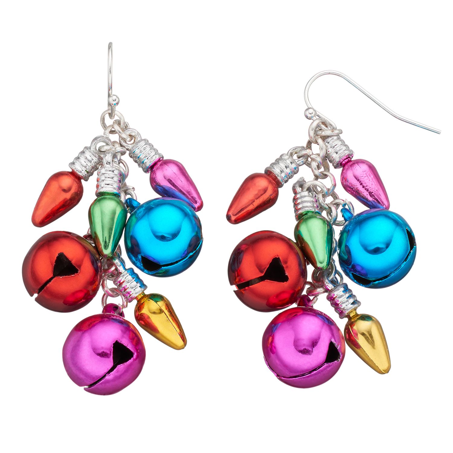 christmas light earrings