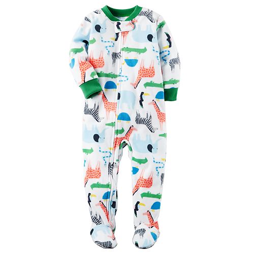 Toddler Boy Carter's Print Fleece Footed Pajamas
