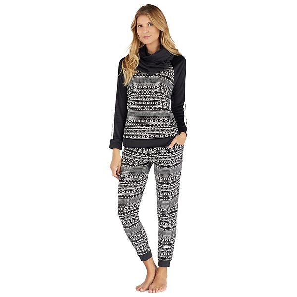 Women's Cuddl Duds Pajamas: Wake Up Call Sleep Top, Banded Bottom Sleep ...