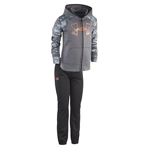 Boys 4-7 Under Armour Abstract Sleeves Logo Pullover Hoodie & Pants Set