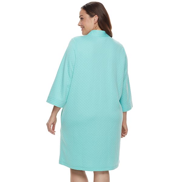 Plus Size Croft & Barrow® Quilted ZipUp Duster Robe